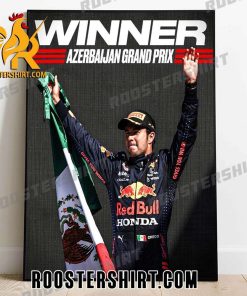 Congratulations Sergio Perez Winner Azerbaijan GP 2023 Poster Canvas