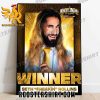 Congratulations Seth Rollins Winner Wrestle Mania WWE Poster Canvas