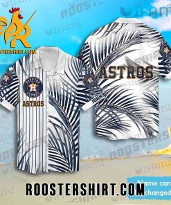 Custom Name Houston Astros Hawaiian Shirt With Palm Leaves Classic