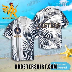 Custom Name Houston Astros Hawaiian Shirt With Palm Leaves Classic