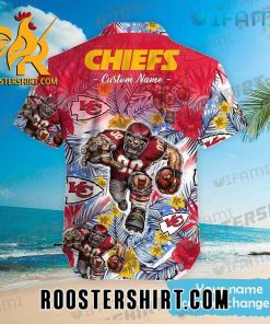 Custom Name Mascot Kansas City Chiefs Hawaiian Shirt