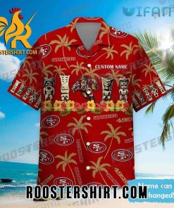 Custom Name Tribal Mascot San Francisco 49ers Hawaiian Shirt