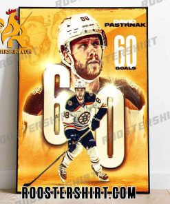 David Pastrnak 60 Goals in a single season NHL Poster Canvas