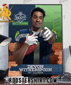 Devon Witherspoon Seattle Seahawks Draft 2023 Poster Canvas