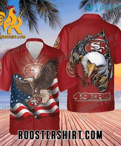 Eagle Usa Flag San Francisco 49ers Hawaiian Shirt Gift For Family