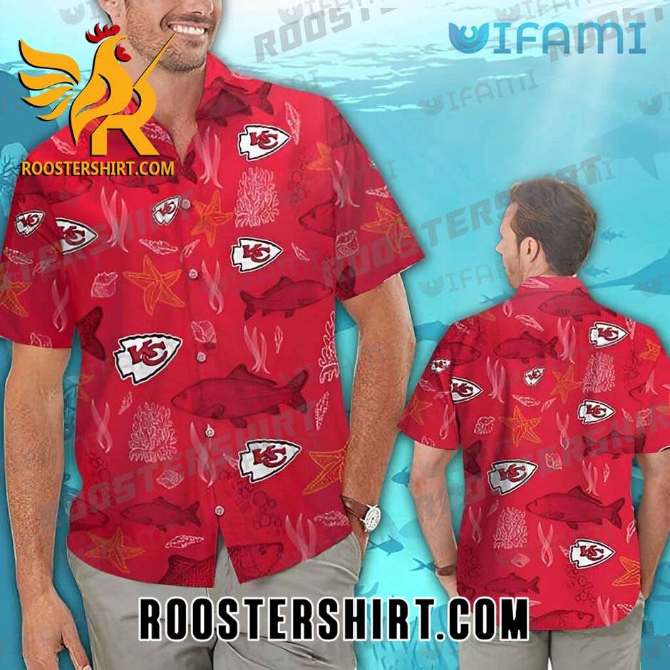 Fish Starfish Coral Kansas City Chiefs Hawaiian Shirt And Shorts