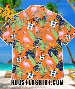 Flamingo Banana Leaf Tropical Houston Astros Hawaiian Shirt