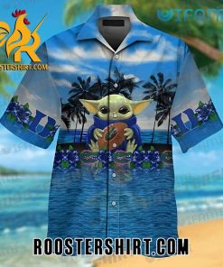 Florida Gators Hawaiian Shirt Baby Yoda Hugs Ball Beach Gift For Gators Fans