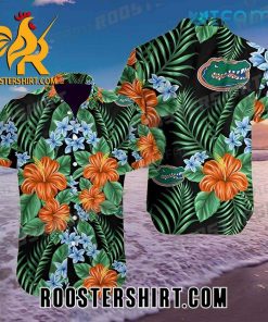 Florida Gators Hawaiian Shirt Big Flower Tropical Leaf Gift For Gators Fans