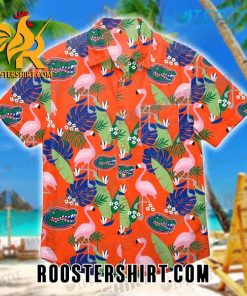 Florida Gators Hawaiian Shirt Flamingo Tropical Leaf Gift For Gators Fans