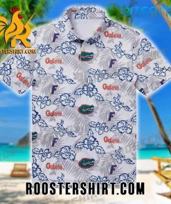 Florida Gators Hawaiian Shirt Hibiscus Logo Pattern Gift For Gators Fans
