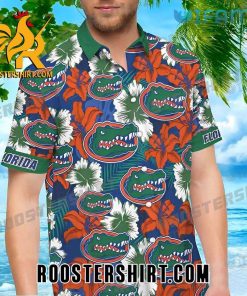 Florida Gators Hawaiian Shirt Hibiscus Pattern Logo Gift For Gators Fans