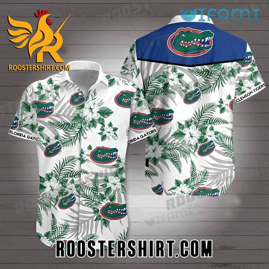 Florida Gators Hawaiian Shirt Hibiscus Tropcial Leaf Gift For Gators Fans