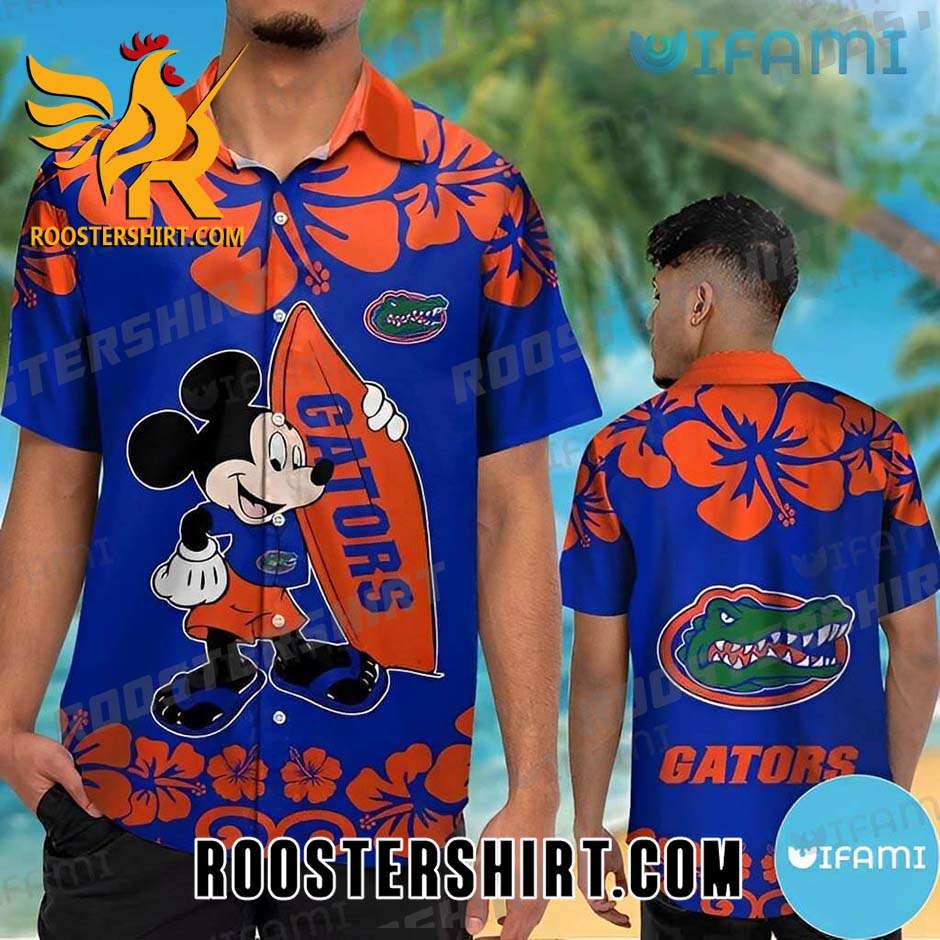 Florida Gators Hawaiian Shirt Mickey Surfboard Gift For Gators Fans