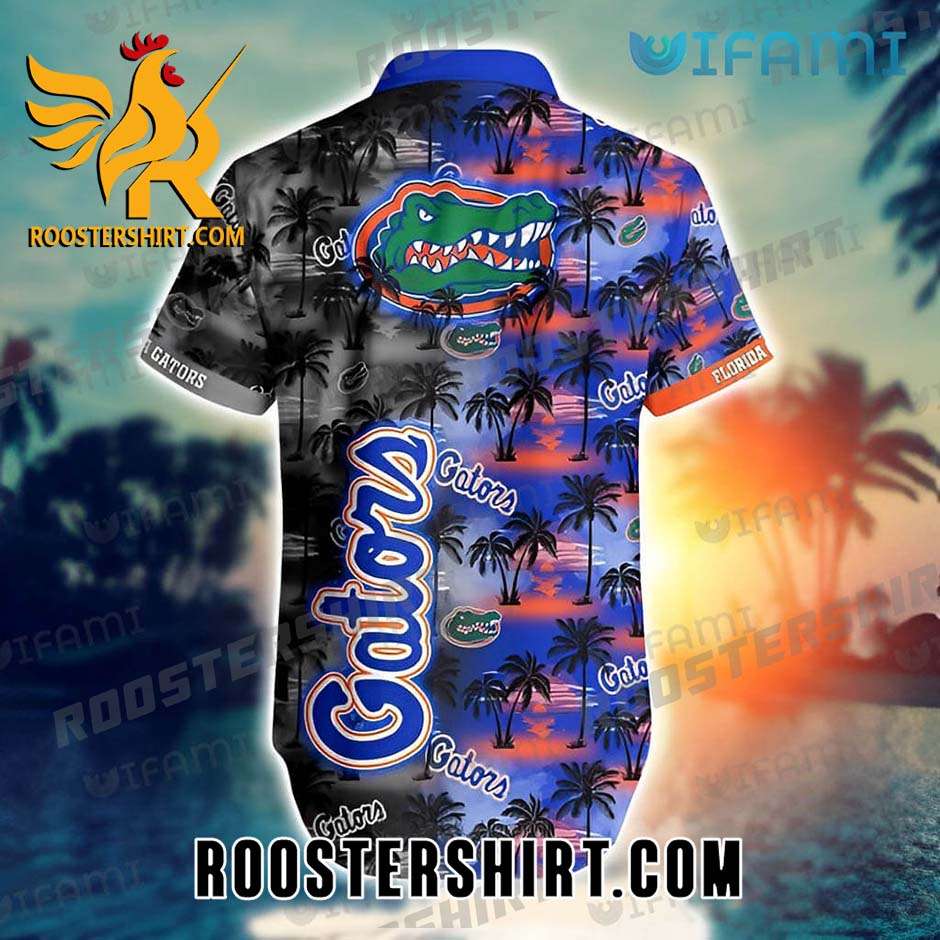 Florida Gators Hawaiian Shirt Sunset Dark Coconut Pattern Gift For Gators Fans