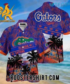 Florida Gators Hawaiian Shirt Tropical Palm Leaves Gift For Gators Fans