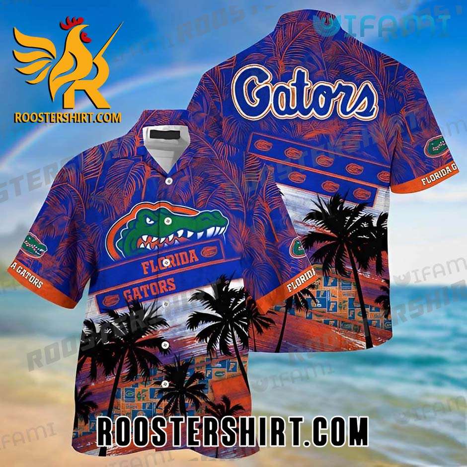 Florida Gators Hawaiian Shirt Tropical Palm Leaves Gift For Gators Fans