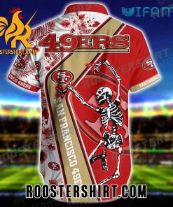 Funny Skeleton Dancing San Francisco 49ers Hawaiian Shirt