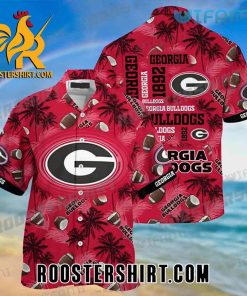 Georgia Bulldogs Hawaiian Shirt Coconut Tree Gift For Georgia Fans