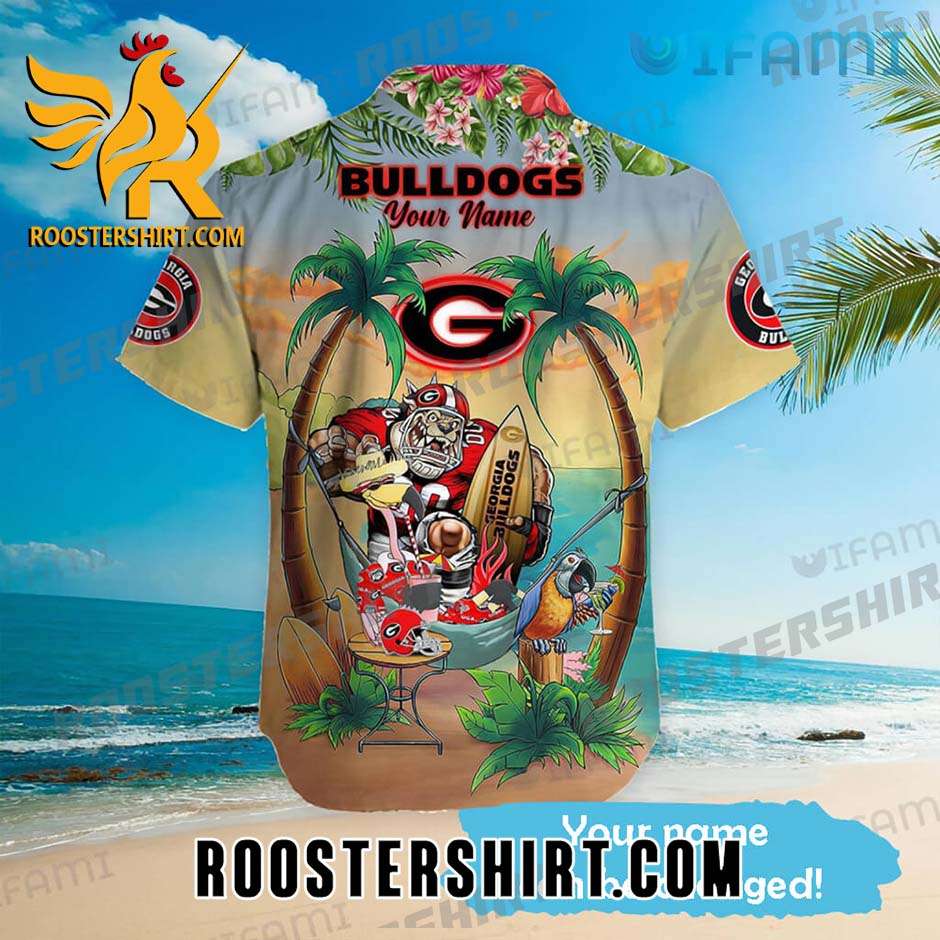 Georgia Bulldogs Hawaiian Shirt Mascot Custom Name Gift For Georgia Fans