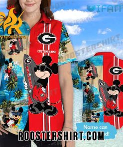 Georgia Bulldogs Hawaiian Shirt Mickey Custom Name Gift For Georgia Fans