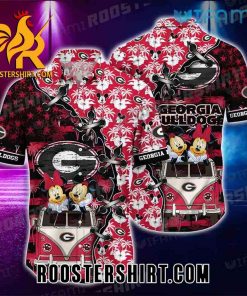 Georgia Bulldogs Hawaiian Shirt Mickey Minnie Gift For Georgia Fans