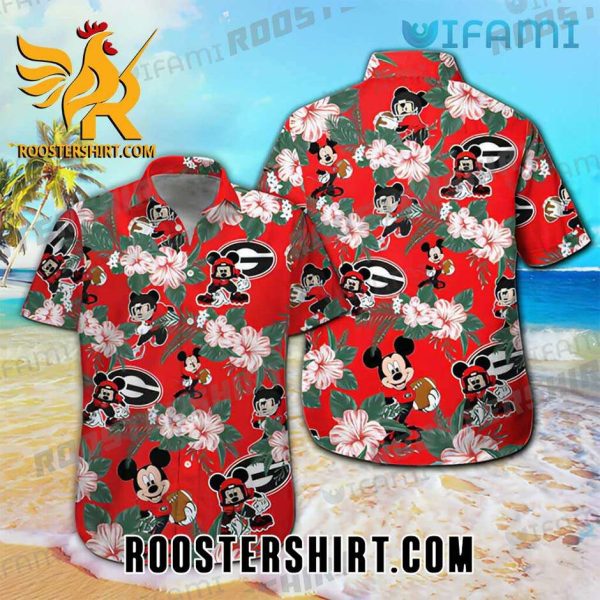 Georgia Bulldogs Hawaiian Shirt Mickey Mouse Gift For Georgia Fans