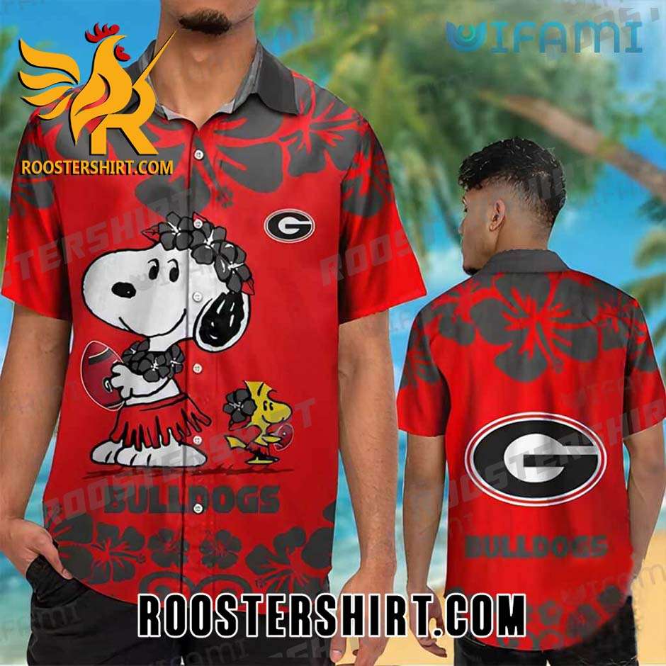 Georgia Bulldogs Hawaiian Shirt Snoopy Woodstock Gift For Georgia Fans