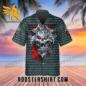 Ghost Skull Hawaiian Shirt And Shorts For Horror Fans