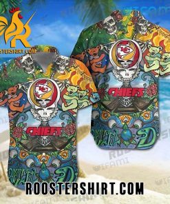 Grateful Dead Bears Train Kansas City Chiefs Hawaiian Shirt