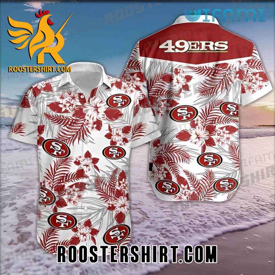Hibiscus Flower San Francisco 49ers Logo Pattern Hawaiian Shirt