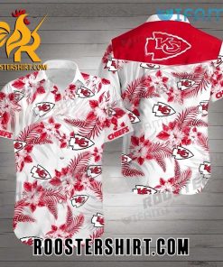 Hibiscus Palm Leaves Logo Kansas City Chiefs Hawaiian Shirt