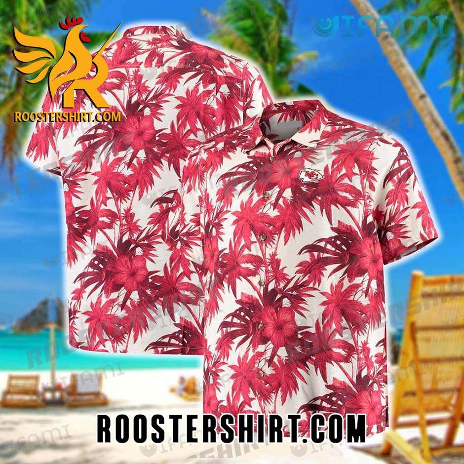 Hibiscus Tropical Leaf Pink Color Kansas City Chiefs Hawaiian Shirt