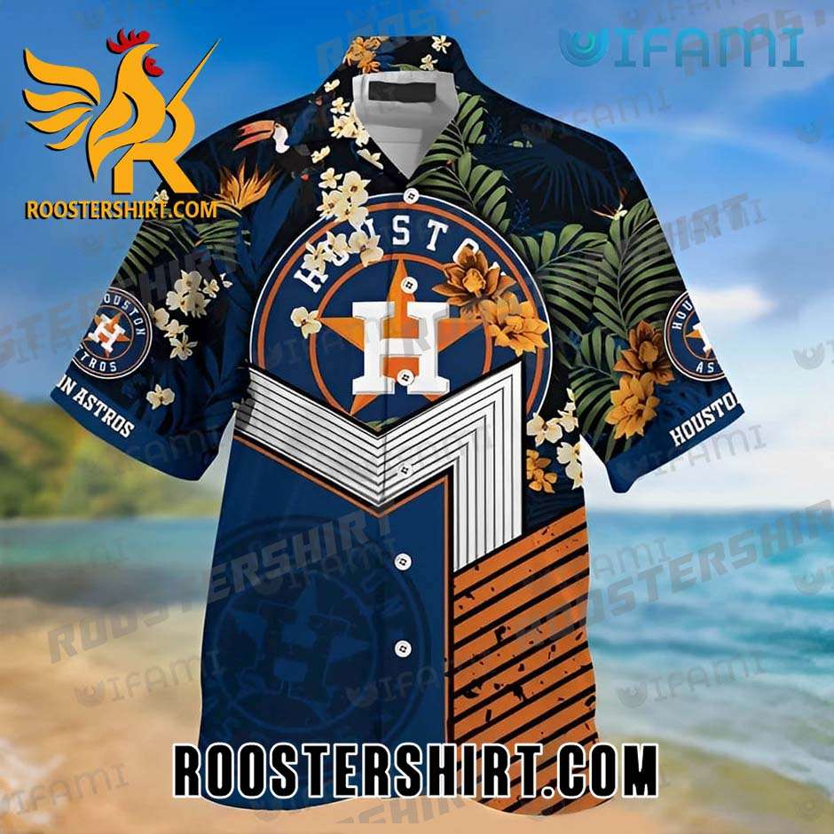 Houston Astros Hawaiian Shirt Tropical Flower Palm Leaves Astros Gift For Fans