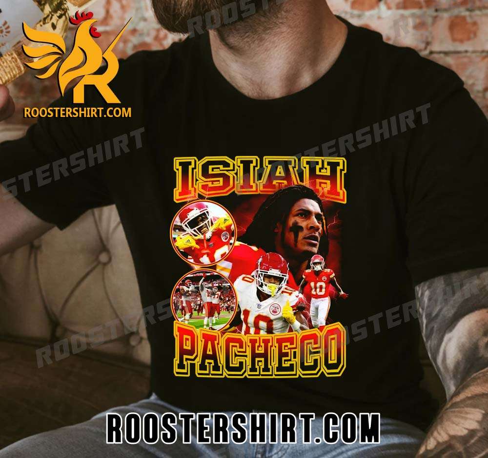 Isiah Pacheco Wearing Super Bowl Champ Parade T-Shirt