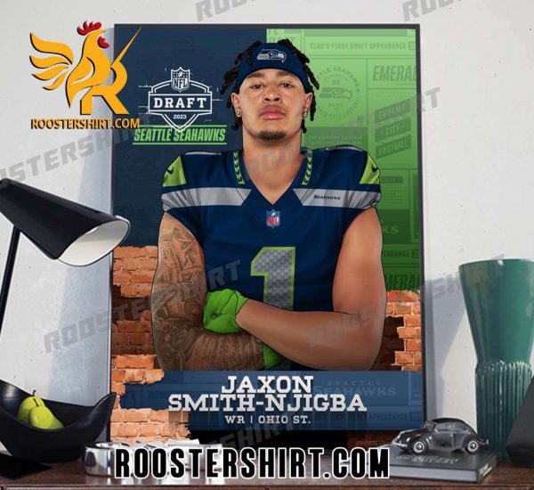 Jaxon Smith-Njigba Seattle Seahawks Draft 2023 Poster Canvas