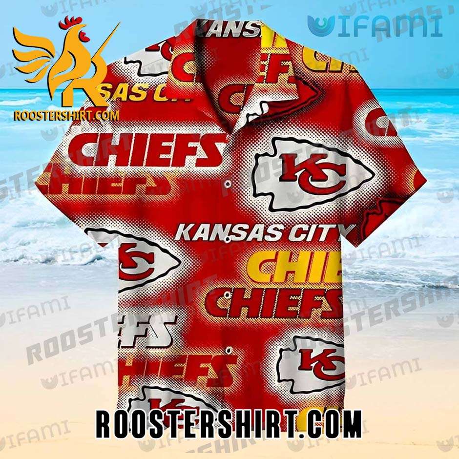 KC Chiefs Logo Pattern Kansas City Chiefs Hawaiian Shirt