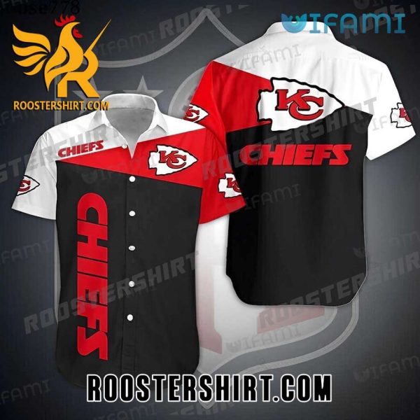 KC Chiefs Red Black White Kansas City Chiefs Hawaiian Shirt And Shorts