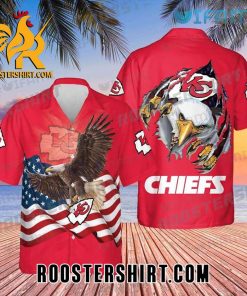 KV Chiefs Eagles Usa Flag Kansas City Chiefs Hawaiian Shirt