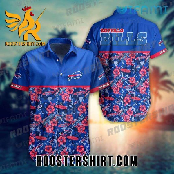 Limited Edition Buffalo Bills Hawaiian Shirt Hibiscus Flower Blue For Bills Fans