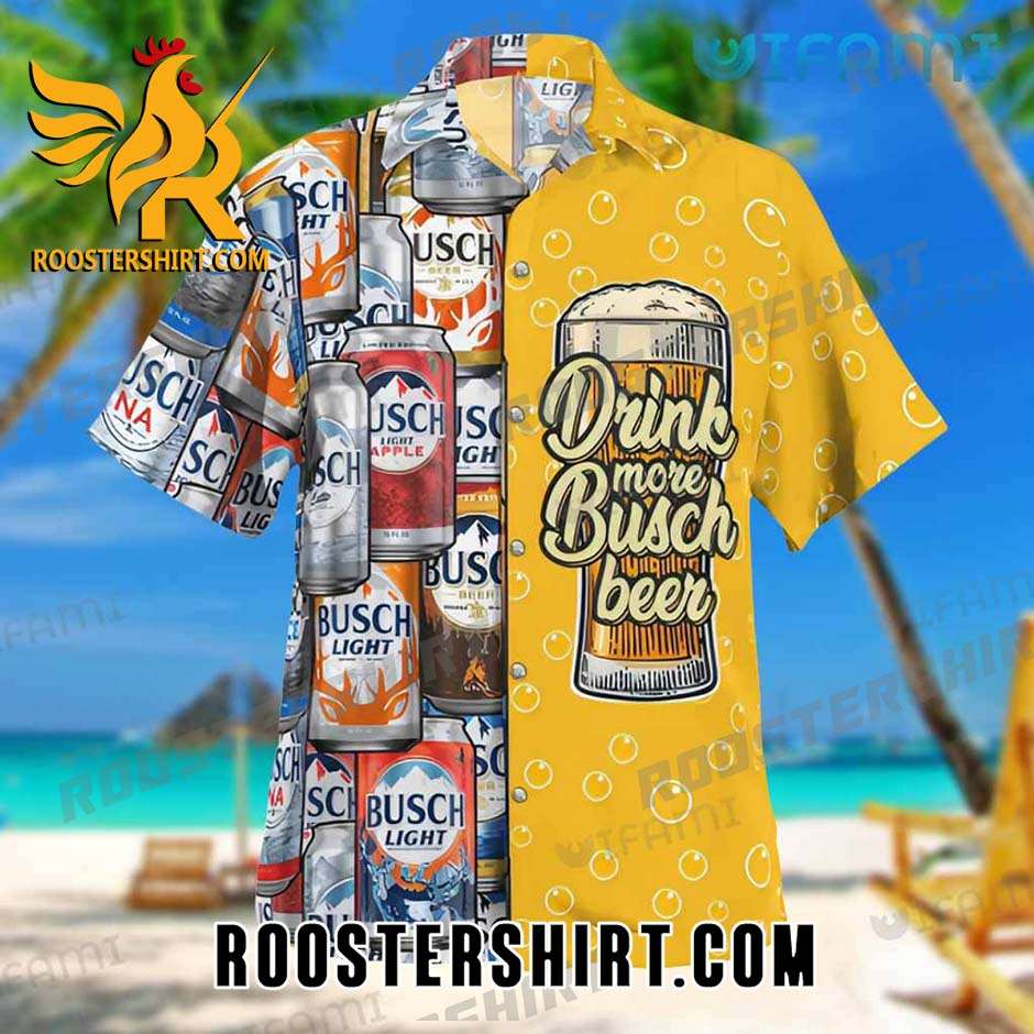 Limited Edition Busch Light Hawaiian Shirt Drink More Busch Beer Lovers Fans