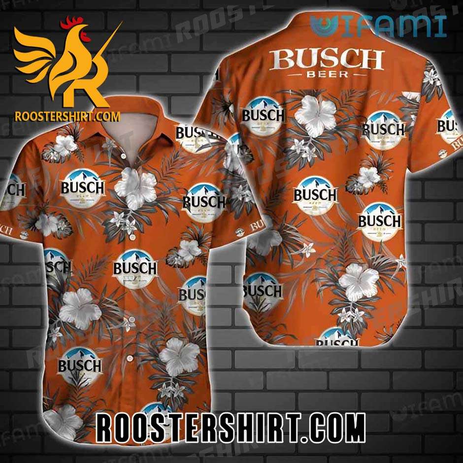 Limited Edition Busch Light Hawaiian Shirt Retro Floral For Beer Fans