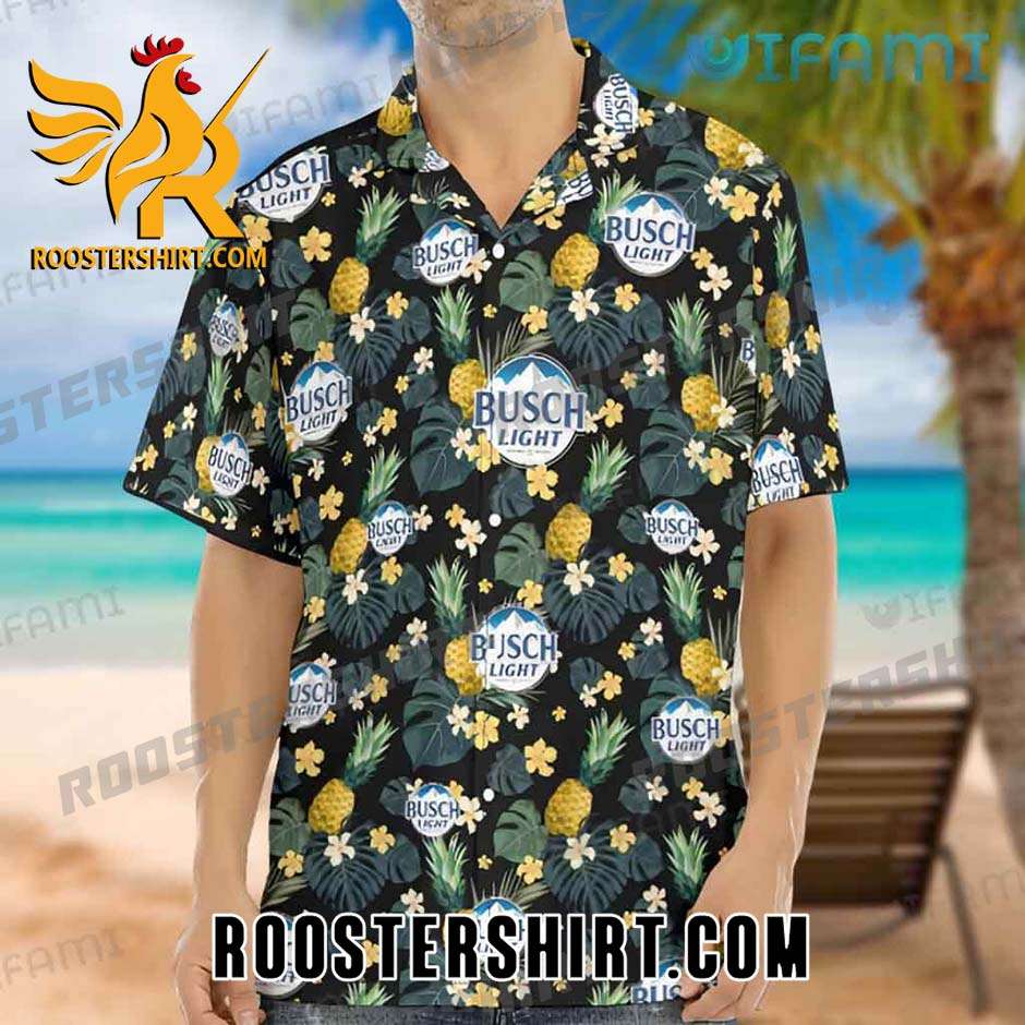 Limited Edition Busch Light Tropical Pineapple Hawaiian Shirt Gift For Beer Lovers