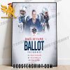 Logan Mankins And Bill Parcells and Mike Vrabel Patriots Hall Of Fame Ballot 2023 Nominess Poster Canvas