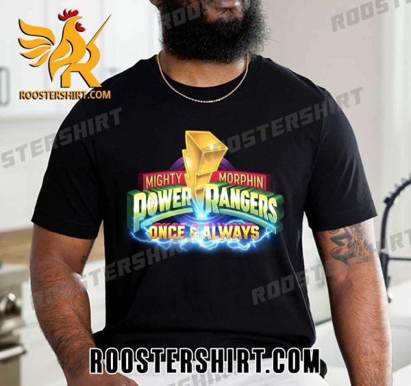 Mighty Morphin Power Rangers Once and Always Logo New T-Shirt