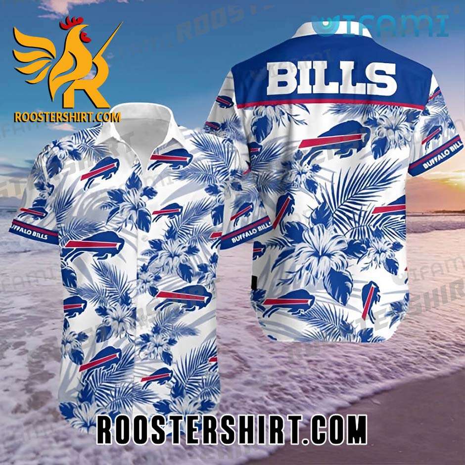 NFL Buffalo Bills Hawaiian Shirt Aloha Hibiscus Palm Leaves For Bills Fans