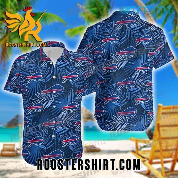 NFL Buffalo Bills Hawaiian Shirt Palm Leaf Blue For Bills Fans