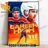 New Record Leon Draisaitl Career High 111 Points Poster Canvas