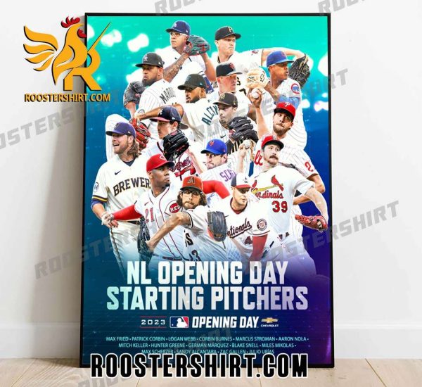 Official Al Opening Day Starting Pitchers MLB Ver 2 Poster Canvas