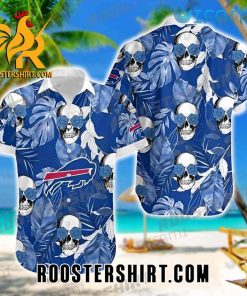 Official Buffalo Bills Hawaiian Shirt Roses Skull Palm Leaves For Bills Fans